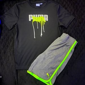 Boys Puma Tshirt & Shorts Set Size 8